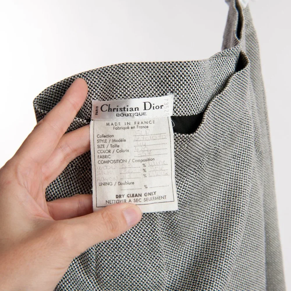 Vintage 90s Christian Dior Skirt Suit Circa 1996 / 1997